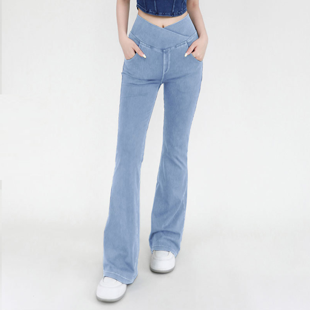 Men'S Shoes With Jeans - Jeans da Yoga per donna pantaloni