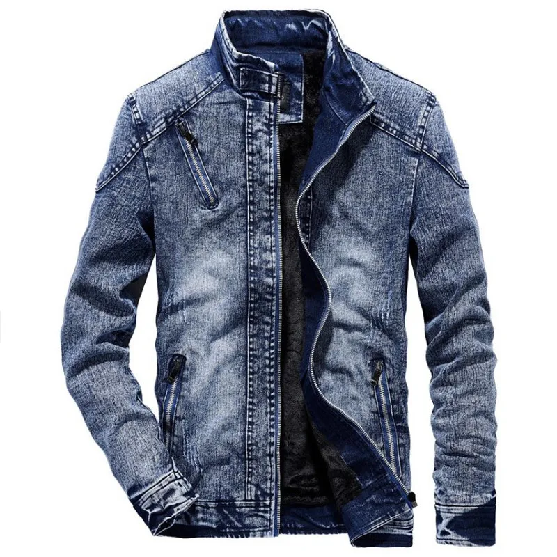 Men'S Shoes With Jeans - Giacca di Jeans da uomo invernale