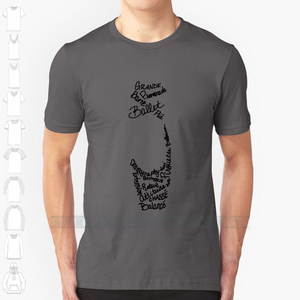 Men Shoes Quotes - Pointe Shoe Ballet Shirt 100% cotone