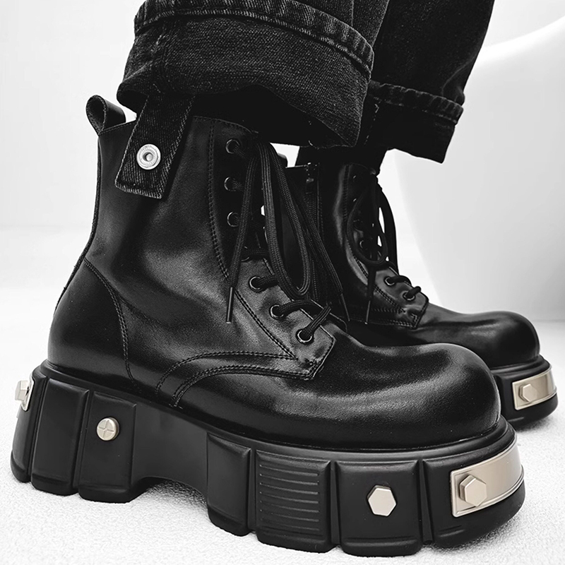 Men Shoes Brands - Stivali con plateau alto di design