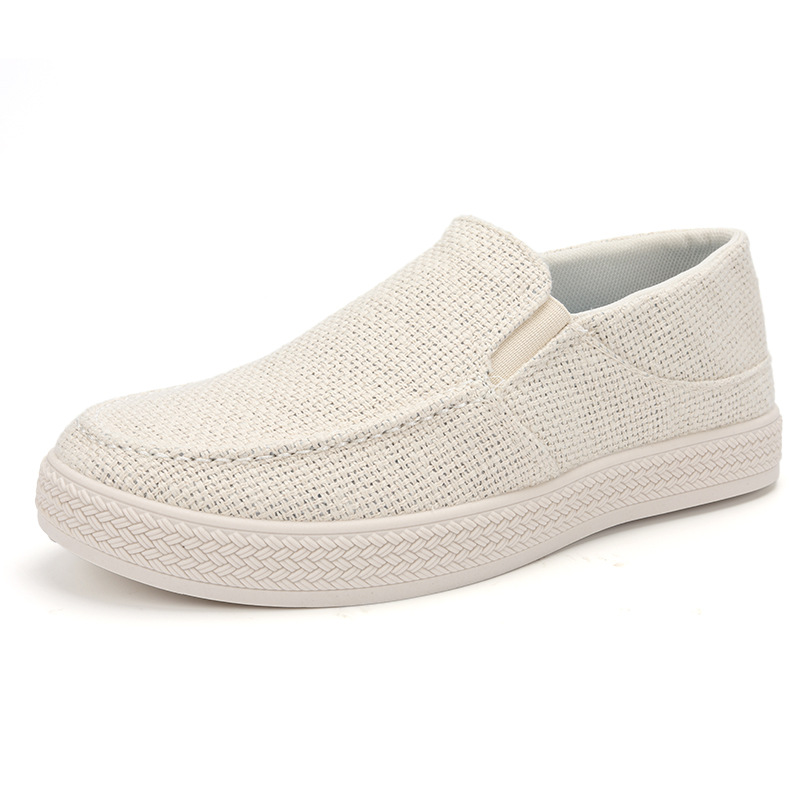 Loafer Slip On Men - Mocassini da uomo in lino, traspiranti,