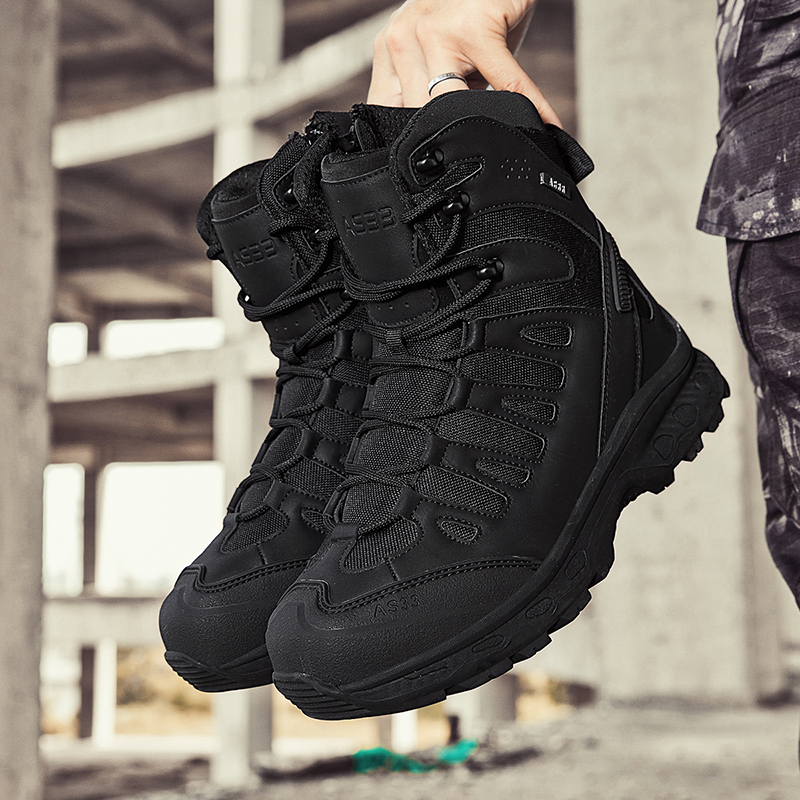 Hiking Boot Waterproof - Stivali Tattici da Uomo con Lacci,